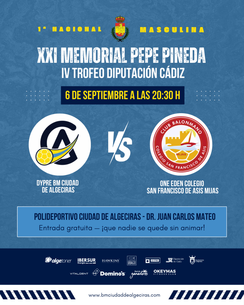 XXI Memorial Pepe Pineda – IV Torneo Diputación Cádiz